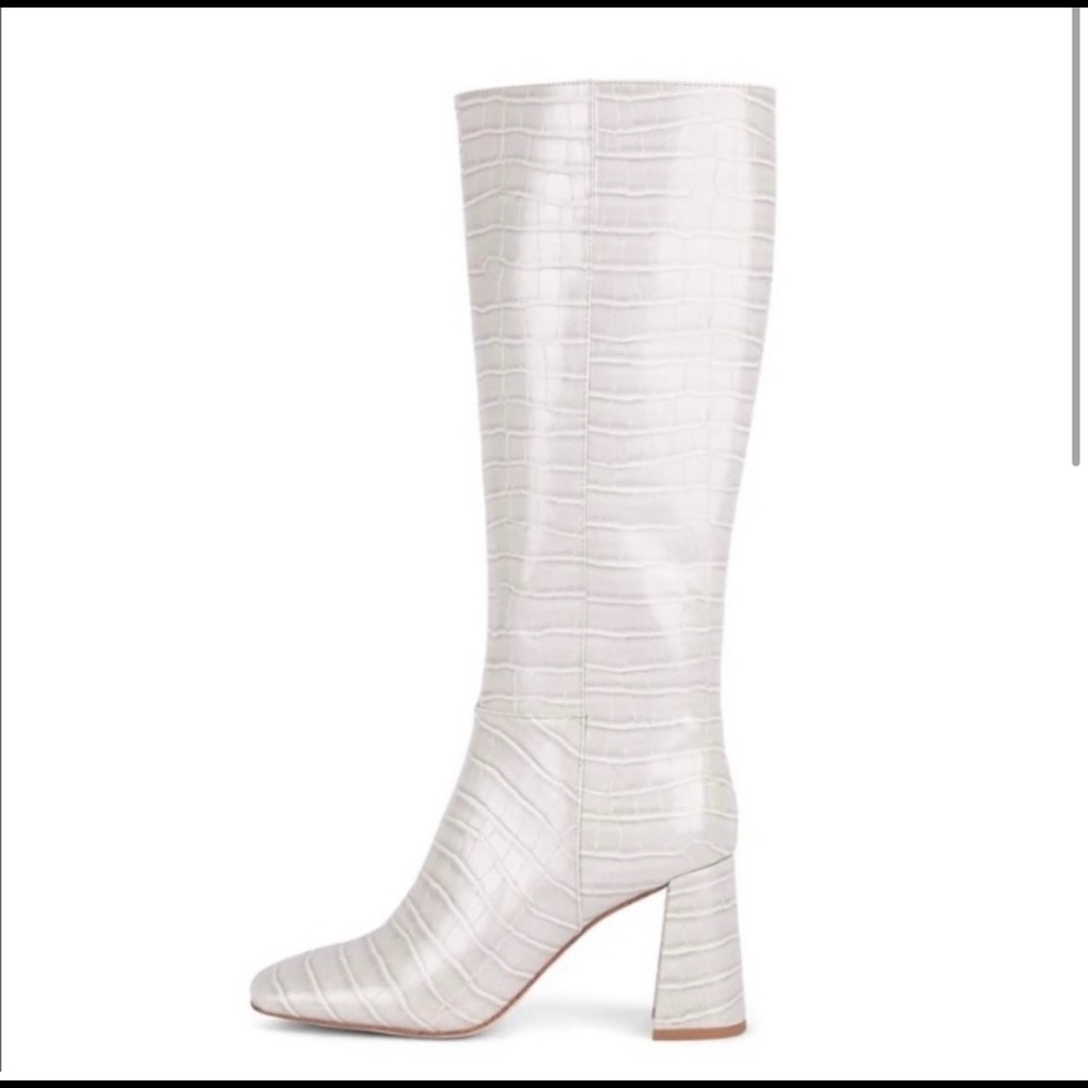 Jeffrey Campbell croc heeled boots
